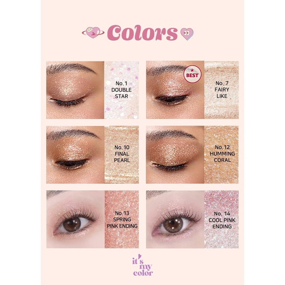 Colorgram Milk Bling 14 Cool Pink Ending Pigmented Glistening Liquid Eyeshadow - Picture 3 of 3